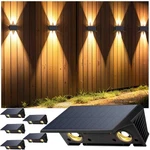 Fence Lights Solar Powered, 6-PACK Up/down Flexible Button.... Fixed Price $81.88.