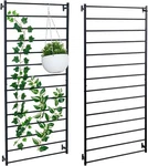 Wall Mounted Black Metal Ladder Trellis, Outdoor Hanging Support Frame, Set Of 2. Fixed Price $94.99.