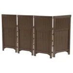 Suncast 4 Freestanding Wicker Resin Reversible Panel Outdoor 23", Brown. Fixed Price $140.41.