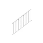 Railing Stair Kit T-rail Deck Classic White Vinyl Poly Composite Ft. X 36 In.. Fixed Price $88.11.