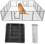 Outdoor Dog Exercise Pen Metal Panels With Gate,collapsible Fence For Rv Camping. Fixed Price $99.93.