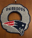 New England Patriots Flat Door Wall Wreath Approximately 10 1/2 In. 3/4. Fixed Price $15.00.