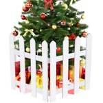 Ruodon 4 Pack Thick Christmas Tree Fences White Wooden Picket Fen.... Fixed Price $29.02.