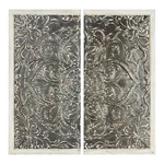 Imax Wrought Iron And Fir Wood Wall Decor With Gray Finish 17335. Fixed Price $76.31.