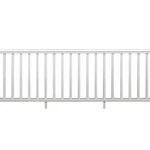 8 Ft. X 36 In. White Polycomposite Rail Kit Without Brackets Porch Veranda Patio. Fixed Price $146.56.