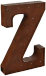 The Gerson Company Z Led Lighted Metal Letter With Rustic Brown Finish And Timer. Fixed Price $18.78.