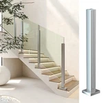 Domart Silver Glass Balustrade Post 47.2" Stainless Steel Railing. Fixed Price $100.00.