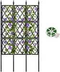 5.25FT Metal Garden Trellis For Climbing Plants Outdoor And Indoor, Black Iron. Fixed Price $68.99.