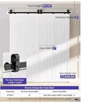 Zekoo - 72" (6FT) Bi Folding Barn Door Hardware With J Shape Hangers, Complete!. Fixed Price $38.00.