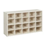 ECR4KIDS Streamline 20 Cubby Tray Storage Cabinet 4X5 Natural - White Wash. Fixed Price $226.08.