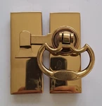 New Shiny Brass Ring Twist Door Cabinet Gate Latch. Fixed Price $39.99.