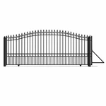 Aleko London Style Ornamental Iron Wrought Single Sliding 16' Driveway Gate. Fixed Price $2634.15.