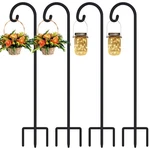 Shepherd Hooks 48 Inch Garden Hanging Plants Solar Lights Pack Feed Small Bird. Fixed Price $59.99.