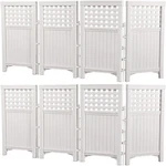 Suncast Outdoor Patio Garden 8 Panel Yard Screen Enclosure Gated Fence, White. Fixed Price $239.89.