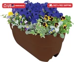Emsco Group Bloomers Railing Planter With Drainage Holes - 24" Weatherproof Resi. Fixed Price $17.97.