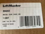 Liftmaster MA003 1/2HP Base Mount Motor (24VDC) Megaarm Barrier Gate Openers. Fixed Price $519.99.