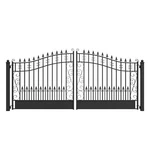 Aleko Garden Yard Steel Dual Driveway Black Gate 14 Ft Venice Style. Fixed Price $2209.15.