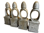 4 Vintage Cast Metal Fence Post Finials Caps Acorn Pinecone Topper. Fixed Price $110.48.