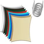 Colourtree Sun Shade Sail Rectangle With Stainless Steel Metal Wire Cable Ropes. Fixed Price $44.99.