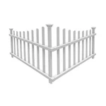 Zippity Outdoor Products Corner Fence Panel Kit Vinyl Water Resistant 3.3 Ft.. Fixed Price $63.24.