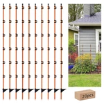 45 Inch Fiberglass Step-in Electric Fence Post, 20 Pcs Temporary Stakes Wi. Fixed Price $79.32.