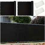 6X100FT Outdoor Privacy Fence Screen With Cable Ties Black Mesh Panel For Patio. Fixed Price $37.99.