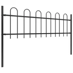 Garden Fence Patio Privacy Screen Wall With Hoop Top Steel Black Vidaxl. Fixed Price $86.99.