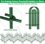 Amagabeli Decorative Garden Fence 32 In X 20 Ft Rustproof Green Iron Landscape. Fixed Price $58.52.