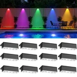 12 Pack Led Solar Fence Light Outdoor Rgb Garden Wall Deck Stair Step Lamps. Fixed Price $31.99.