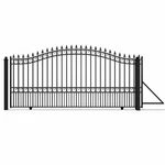 Aleko London Style Ornamental Steel Single Sliding 14' Driveway Gate. Fixed Price $2639.12.