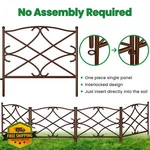 Amagabeli 5 Panel Garden Fence, 10FT Brown Metal, Animal Barrier. Fixed Price $71.99.