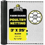 3 Ft. 25 Plastic Poultry Hex Garden Fence Netting, Green. Fixed Price $34.51.