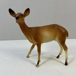 Vintage Plastic Doe Deer Tall 6-1/2" Long Nice Shape Made Hong Kong. Fixed Price $7.97.