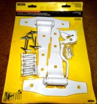 Stanley Ornamental Fence Gate Tee Hinges & Latch Kit 79-0896 CD1299 White Nos. Fixed Price $20.00.