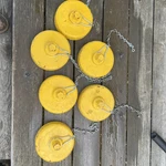 Fire Hydrant Cap With Chain Yellow Color Cast Iron Nst Sold Individually. Fixed Price $107.00.
