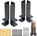 Pcs Adjustable Deck Anchor Base Brackets Fit 1.5X1.5,2X2,2X4,4X4 Post, Wo. Fixed Price $20.99.
