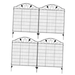 Black Coated Steel Decorative Garden Fence Panel 2 Leaves, 44" H. Fixed Price $140.06.