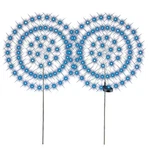 Collections Etc Solar Powered Multicolor Star Patterned Stake Lights - Of 2,. Fixed Price $19.99.