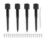 (set Of 4) Ladech Premium No Dig Ground Anchor Diy Screw In Post Stake &. Fixed Price $158.42.