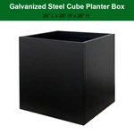 26"LX26"WX26"H Large Square Steel Garden Metal Tree Box. Fixed Price $121.95.