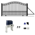 Aleko Automated Yard Steel Sliding 14' Driveway Gate St.louis Style With Opener. Fixed Price $2974.15.