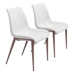 Zuo Modern Magnus Dining Chair Set Of 2, White/walnut - 101273. Fixed Price $554.99.