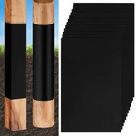 12 Pcs Fence Post Protector Guard Black Wood Protection Sleeve.... Fixed Price $46.07.