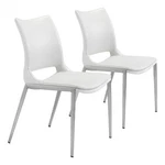 Zuo Modern Ace Dining Chair Set Of 2, White/silver - 101279. Fixed Price $544.99.