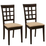 Coaster Furniture Dining Chairs Cappuccino W/ Tan Cushions - Pair. Fixed Price $80.17.