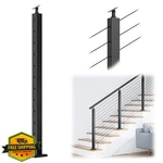 Muzata 42" Black Stair Cable Railing Post 25-35 Deg Surface Mount. Fixed Price $110.99.