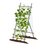 Costway 75 In. Metal Garden Cucumber Trellis For Plant Climbing - Black/green. Fixed Price $38.82.