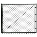 4' X 24" 72" Wide Black Steel Adjustable Chain Link Fence Walk Through Gate Kit. Fixed Price $190.00.