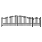 Aleko Prague Style Iron Wrought Dual Driveway Combo Gate 18' And Pedestrian. Fixed Price $3299.00.