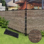 Brown 6FTX50FT Outdoor Privacy Screen Fence & Mesh Shade Net Cover Ideal. Fixed Price $58.71.